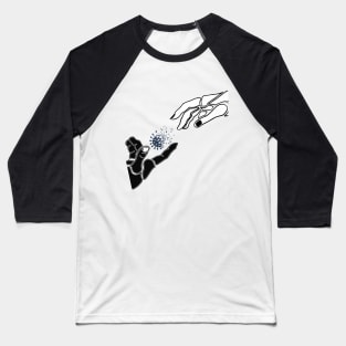 two hands reaching towards each other Baseball T-Shirt